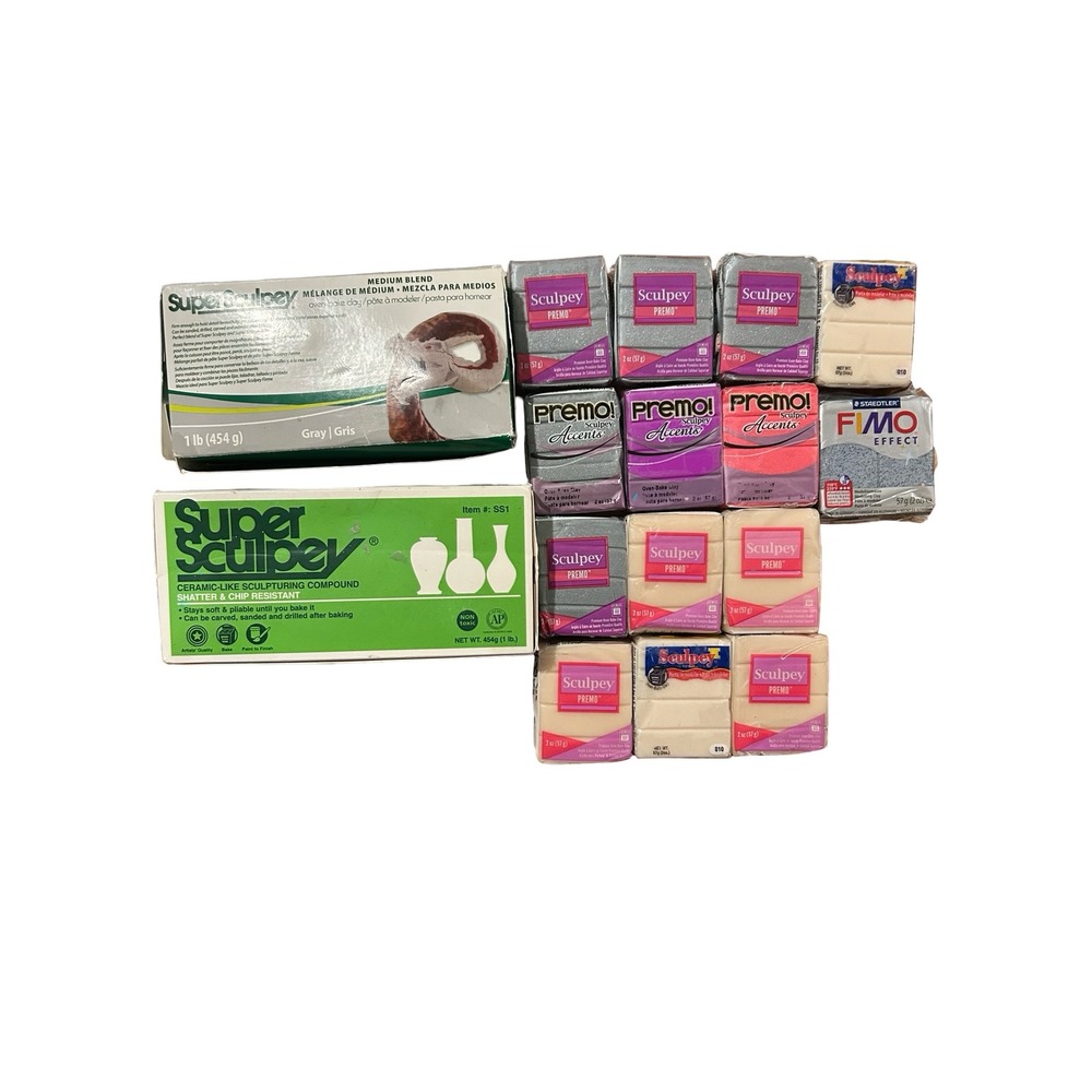 Sculpey Premo Polymer Clay Lot‎ Super Sculpey FIMO 15+ Blocks